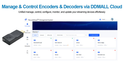 DDMALL HEV-4KW 4K live Streaming Encoder,Wireless HDMI SRT Encoder, Live Stream  on Facebook, Twitch, YouTube Live and IPTV and More